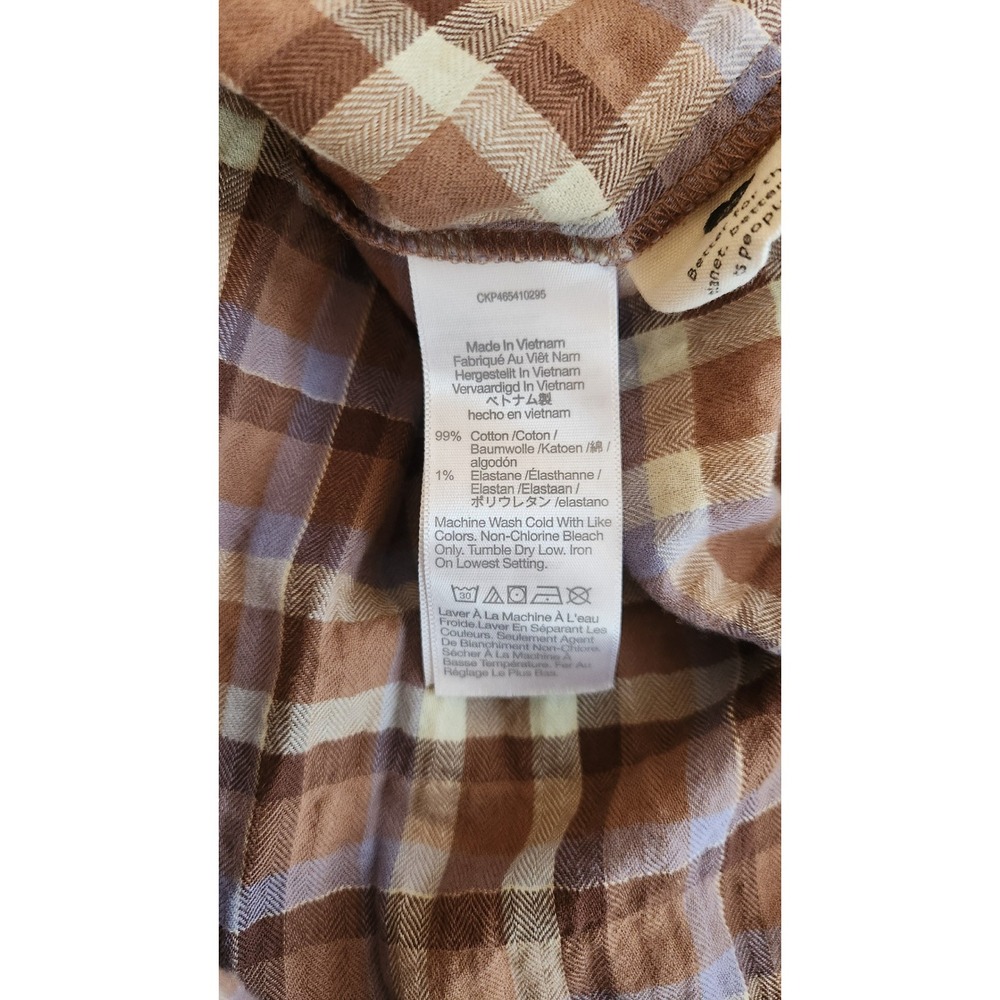 Madewell Brown Plaid Long Sleeve Midi Dress - Picture 8 of 8